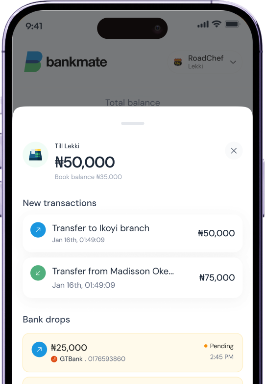 BankMate handling screen showing money that needs a decision