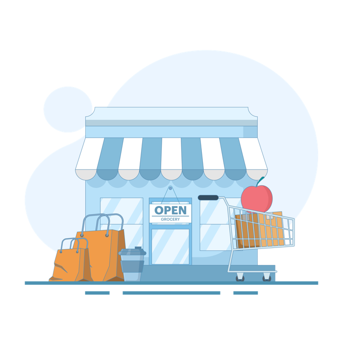 Retail stores illustration